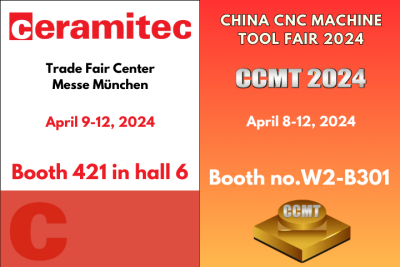 Tradeshows: Visit our Booth at Ceramitec and CCMT in April